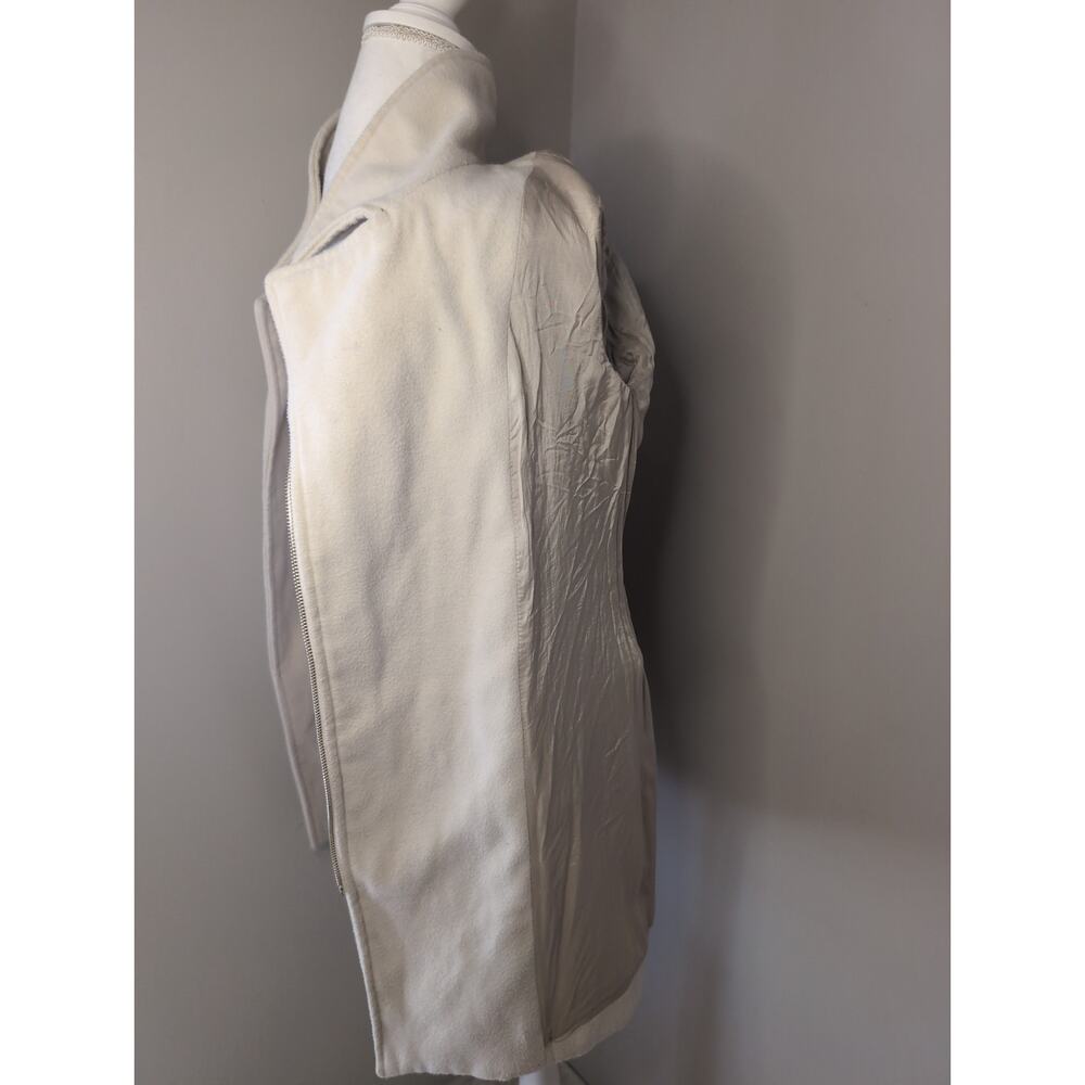 Farm Rio Brazil rare exclusive minimalist chic ivory cream zipper coat S - Picture 10 of 11